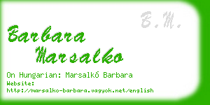 barbara marsalko business card